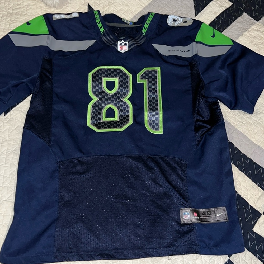 Seattle Seahawks football Tate 81 jersey Nike size 48 stitched